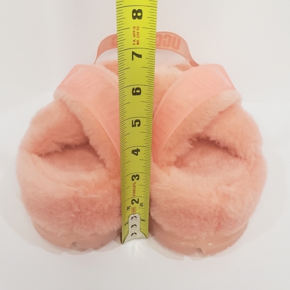 1174- UGG Fluff Yeah Slide Platform Sandals Women’s Size 8 Orange – Never Worn - Picture 8 of 12